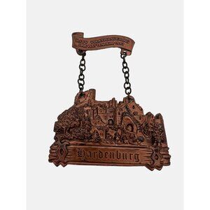 1983 Hardenburg 9.1VV Volkswanderung DRK Wattenheim Hiking Medal Copper Tone